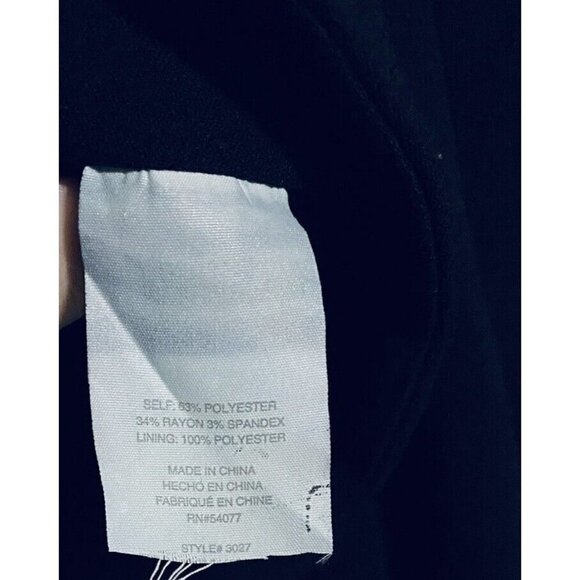 Cabi Womens 4 Abbott Cropped Jacket Ponte Knit Metal Buttons Black 3027 - Picture 9 of 10